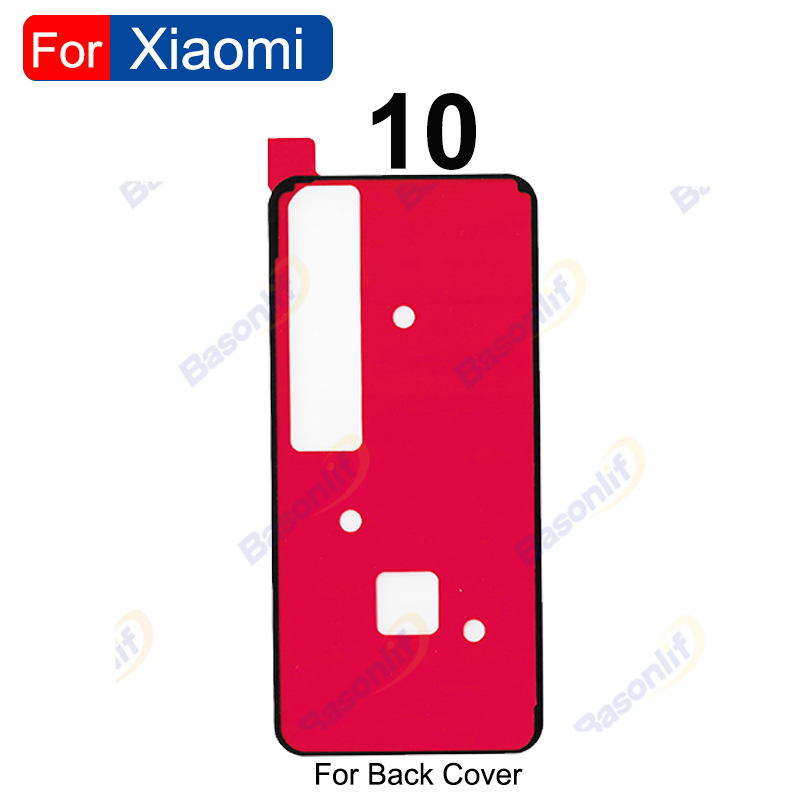 Back Cover Waterproof Adhesive For XiaoMi Mi 10 CC9 Pro 9 8 Lite SE 9T Pro POCO X3 Pro Series Rear Sticker Replacement Glue: ROSE RED