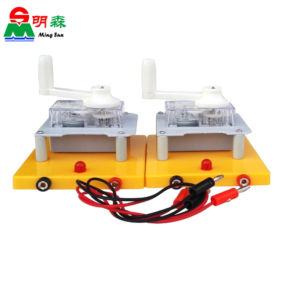 Mini manuel elektrisk generator energikonvertering fysik eksperiment undervisningsapparat