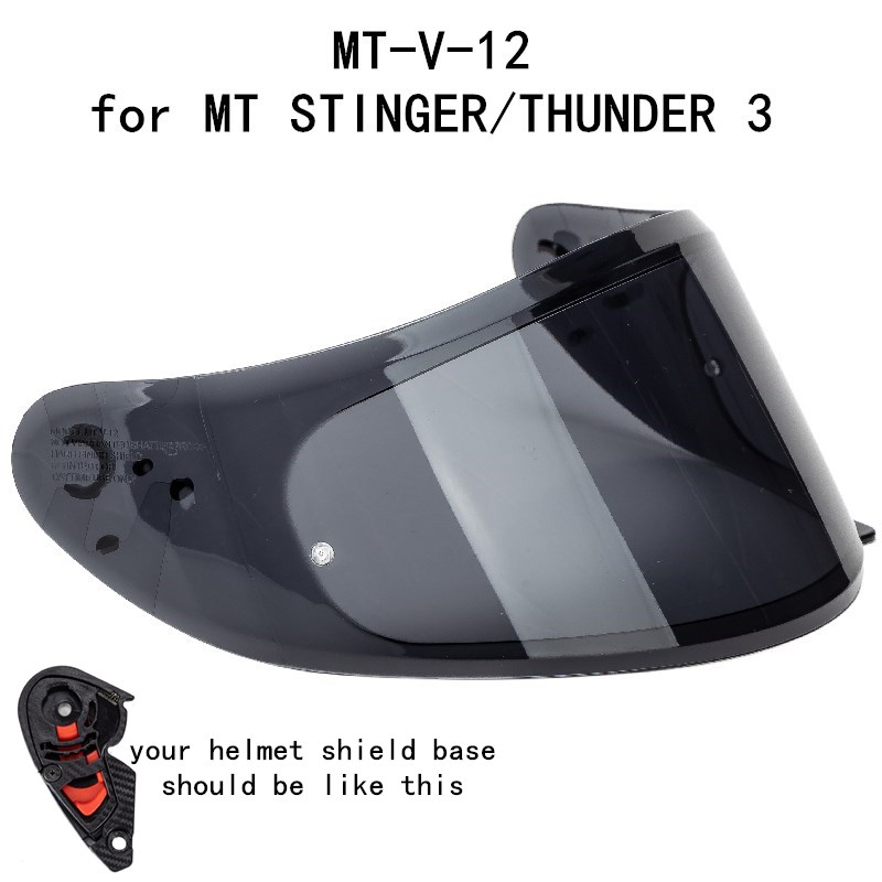 MT Helmet visor replacement wind shield for MT THUNDER 3 SV STINGER helmet original MT equipments: Blue