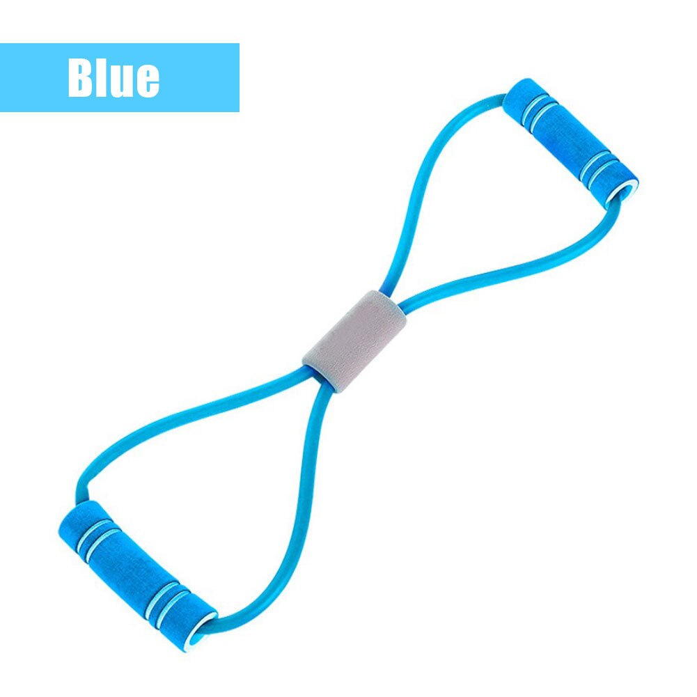 Yoga Home Exercise Back Chest Shoulder Arm Elastic Rope Expansion Fitness Equipment Developer Rubber LOOP Latex Resistance Band: Blue