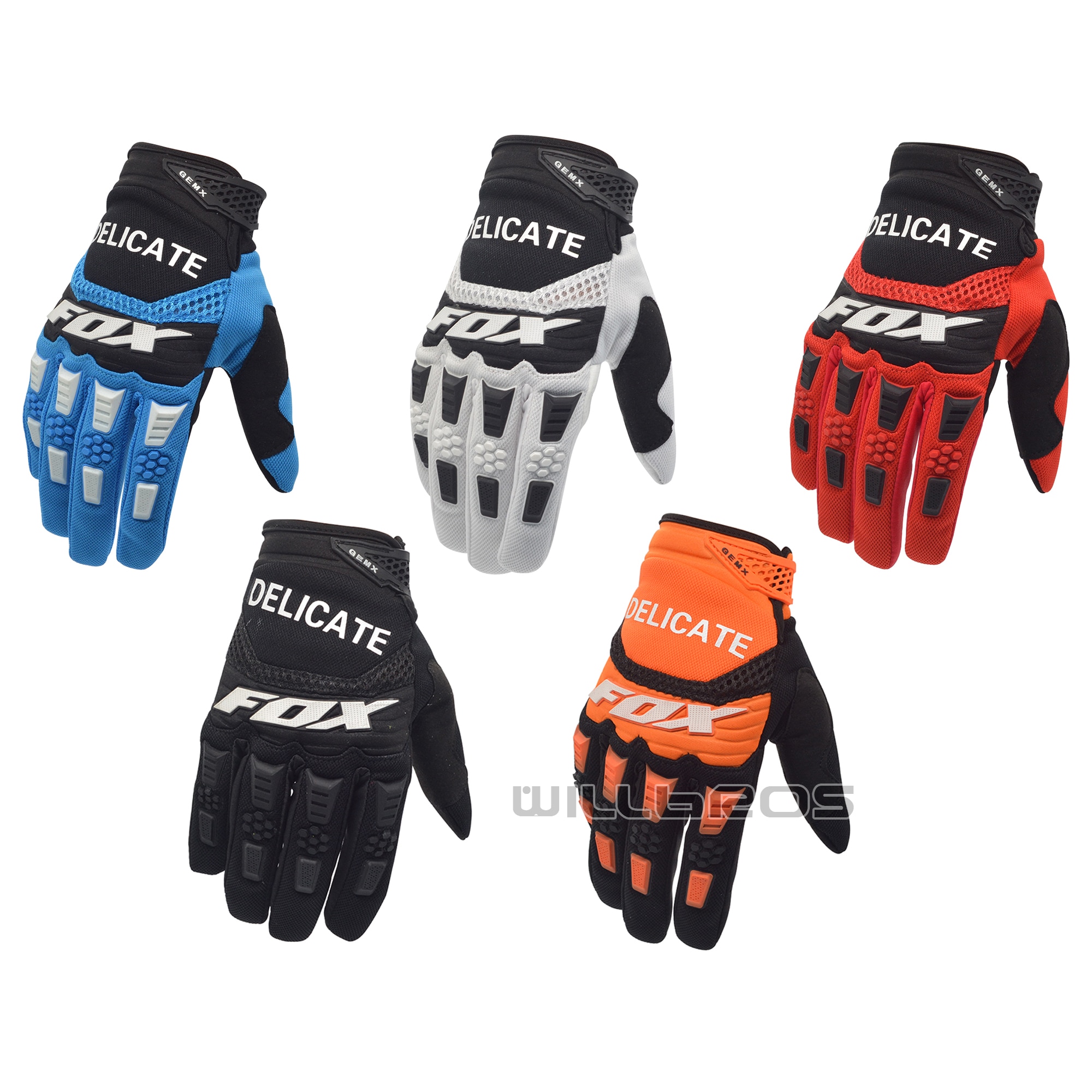 Zarte Fuchs MX Pawtector Mountainbike Offroad Guantes Luvas MTB DH Rennen Motocross Handschuhe