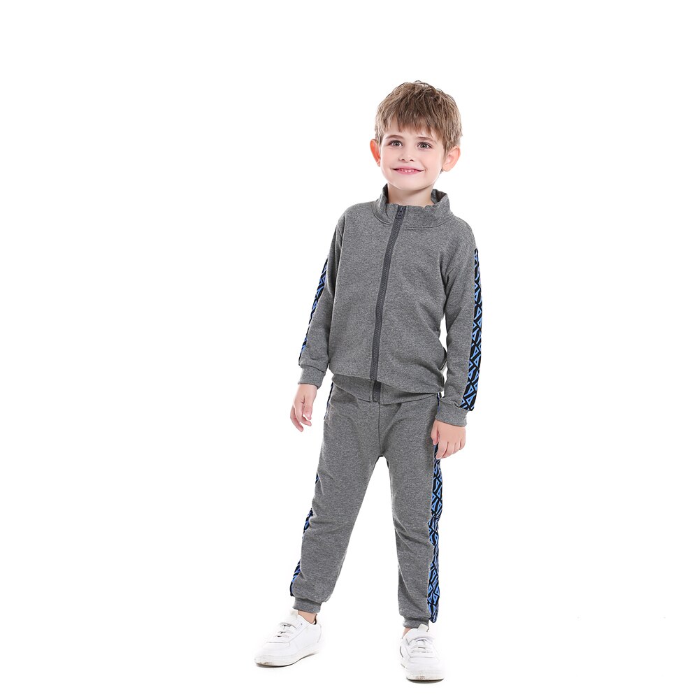 Partes de arriba otoño primavera bebé niños ropa de niños niños sudaderas con capucha chaqueta pantalones 2 unids/set niño traje de chándal infantil