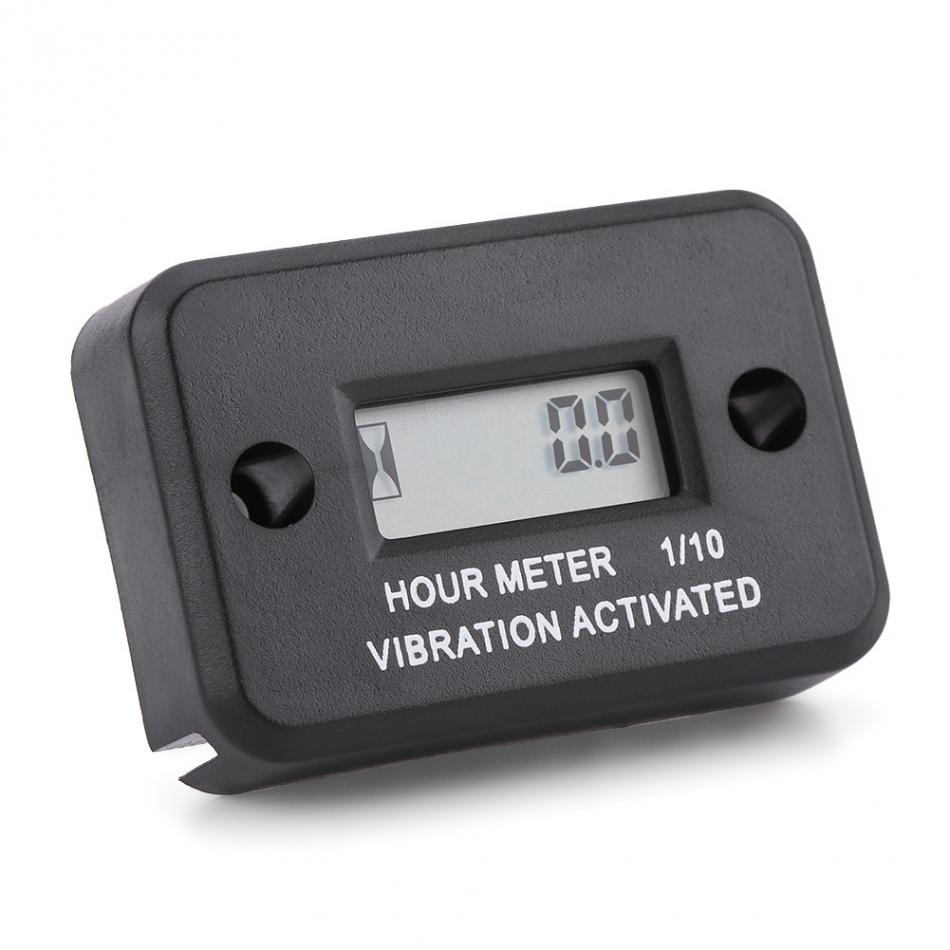 LCD Digital Vibration Hour Meter Timer Gauge Wireless for Vibrating Machine Motorcycle ATV Boat Marine witnin CR2032 Battery