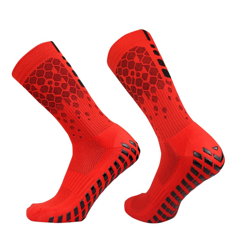 2023 neue Männer Frauen FußBall Socken Waben Grafiken Atmungsaktive Sport Pfeil Silikon Anti Unterhose Griff FußBall Socken: Grau