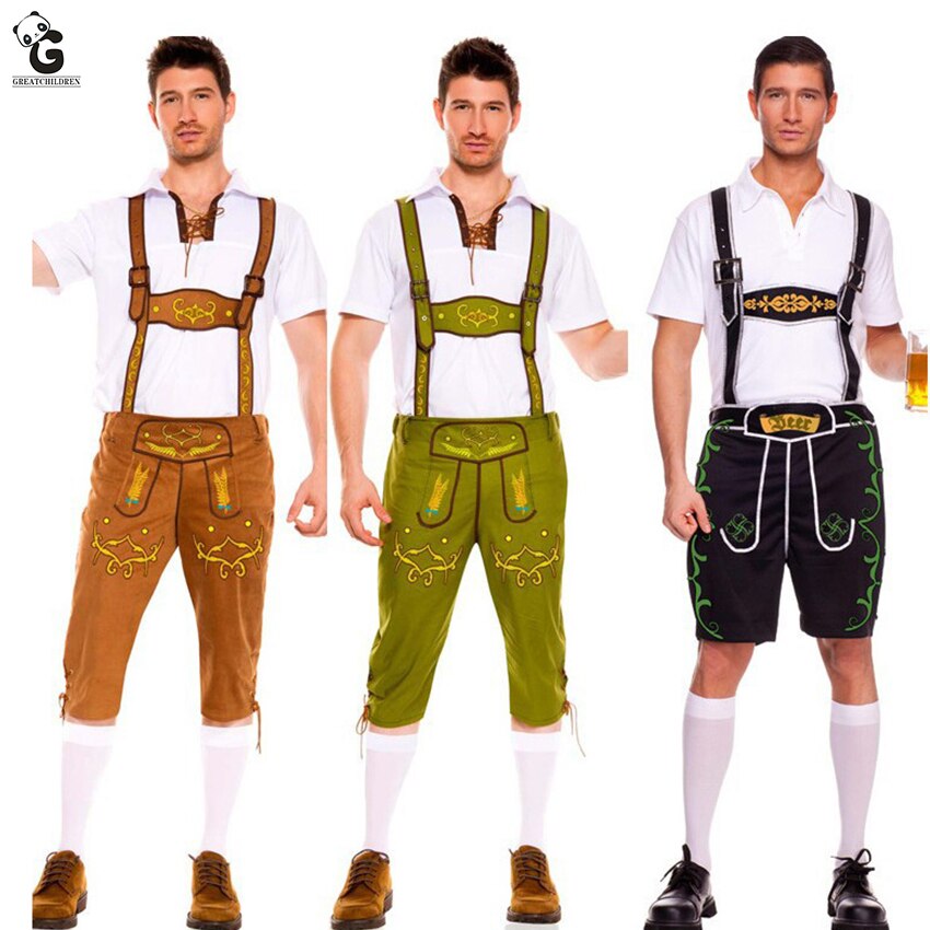 Oktoberfest Kostuum Mannen Halloween Kostuums Voor Mannen Duitse Bavaria Bier Festival kostuum Mannelijke Traditionele Party Fancy Dress