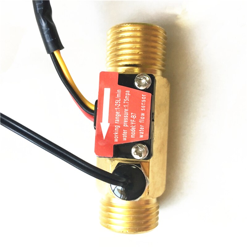 G1/2&quot;Brass Hall flow rate meter NTC temperature measurement YF-B7 water flow sensor meter