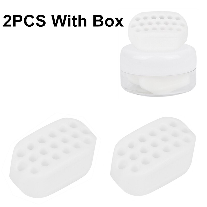 2/1Pcs Unisex Facial Masseter Muscle Exerciser Face Neck Lifting Toning Double Chin Removal Silica Gel Ball Massage Tool: 2pcs white