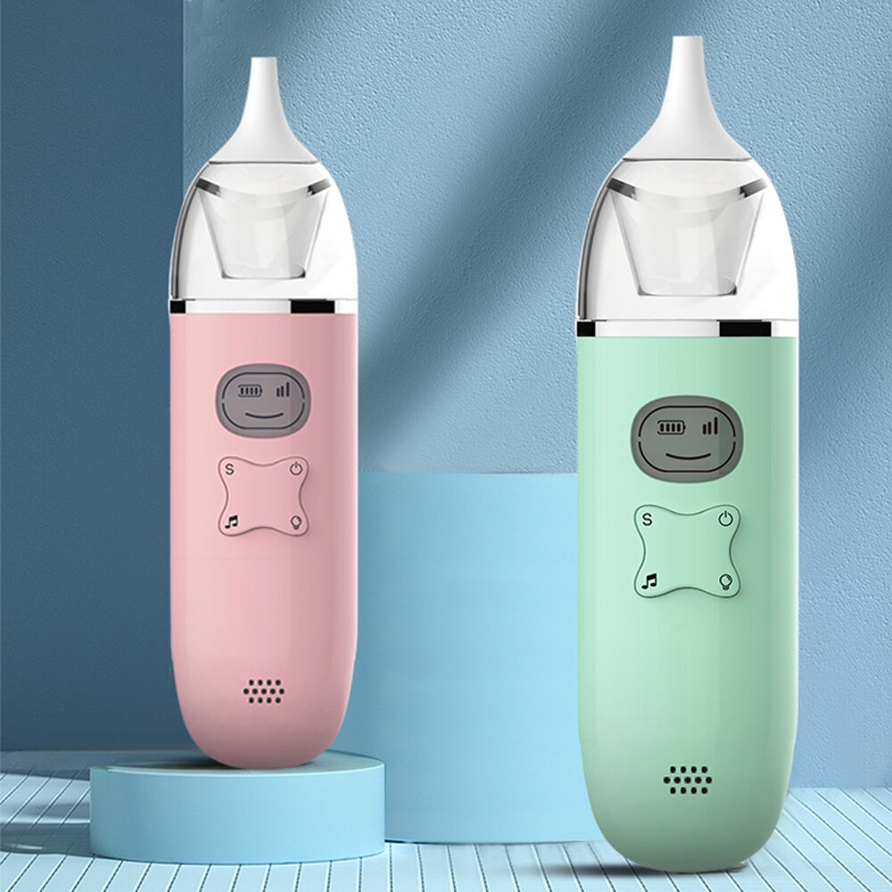 USB Baby Nasal Aspirator Electric Safe Hygienic Nose Cleaner Silicone Snot Sucker Newborn Infant Toddler Kids Music Adjustment