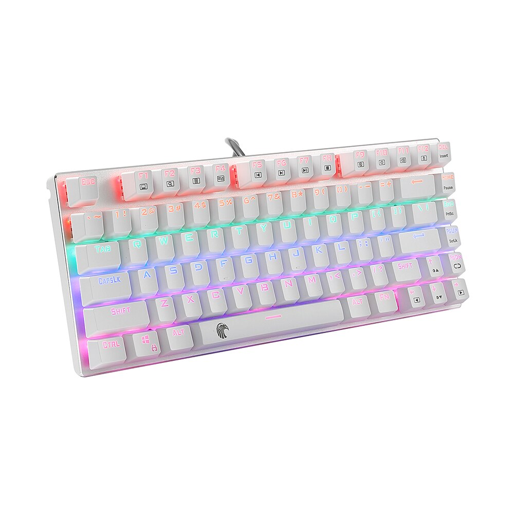 Mechanical Keyboard Wired Gaming Keyboard Rainbow Mix Backlit 81 keys Anti-ghosting Blue Red Brown Switch For Game Laptop PC