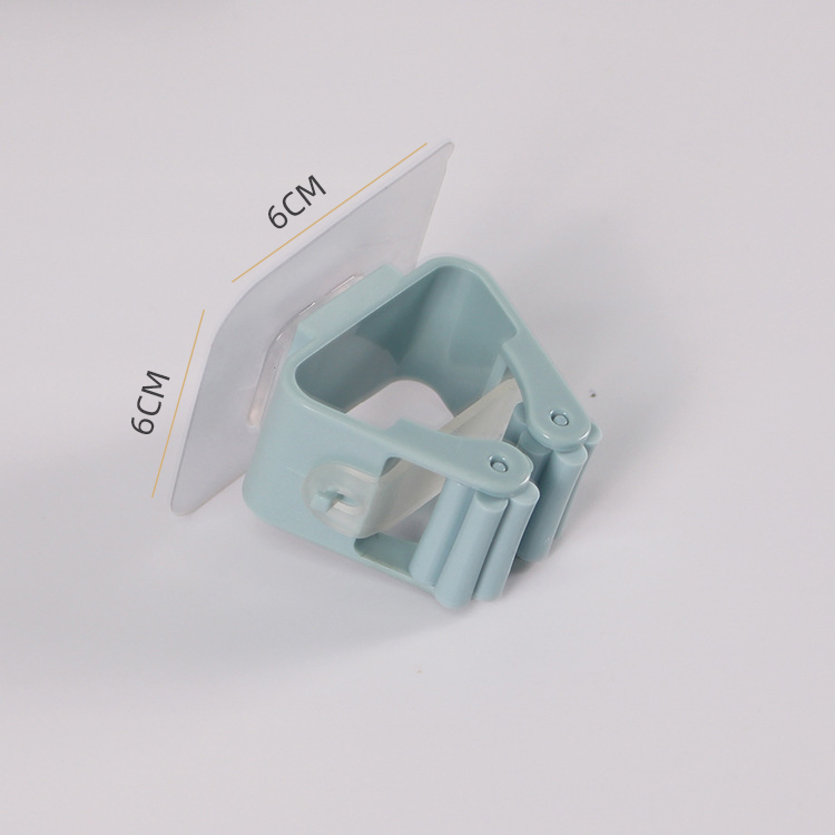 Lijm Multifunctionele Haken Wall Mounted Mop Organizer Houder Rackbrush Bezem Hanger Haak Keuken Badkamer Sterke Haken: green-6cmX6cm