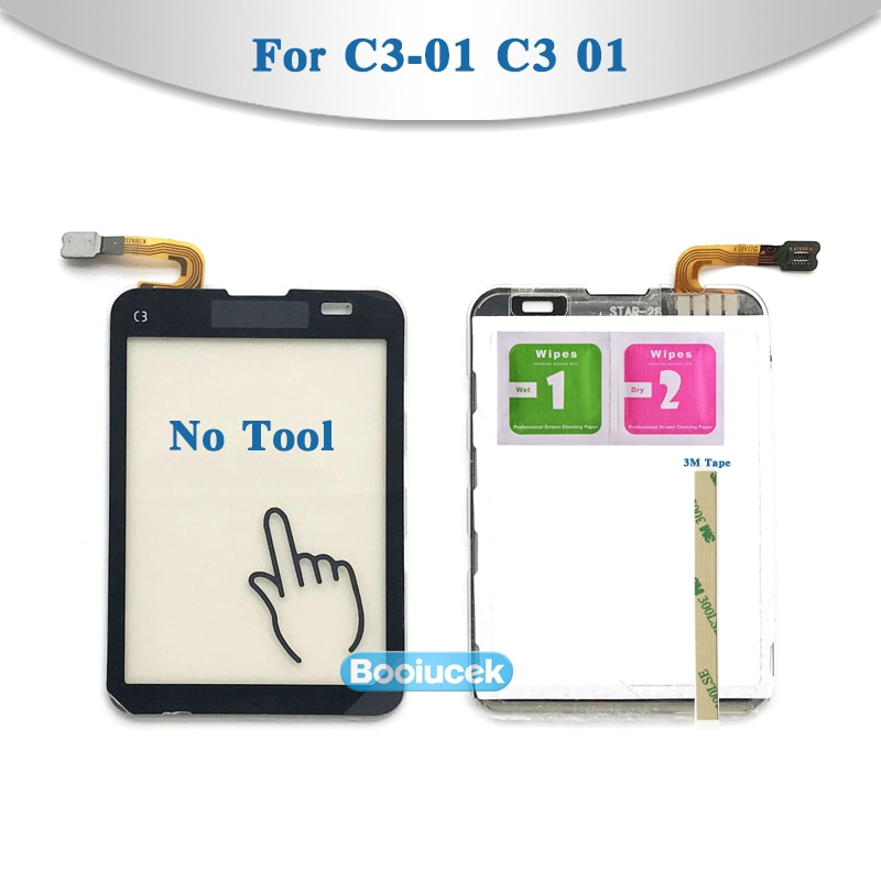 AAA 3.0" For Nokia C3-01 C3 01 Touch Screen Digitizer Sensor Outer Glass Lens Panel Black