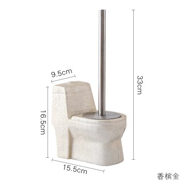 Toiletform keramisk toiletbørste og holder sæt rengøringsværktøj keramik tilbehør til badeværelsesindretning rustfrit stålhåndtag: E