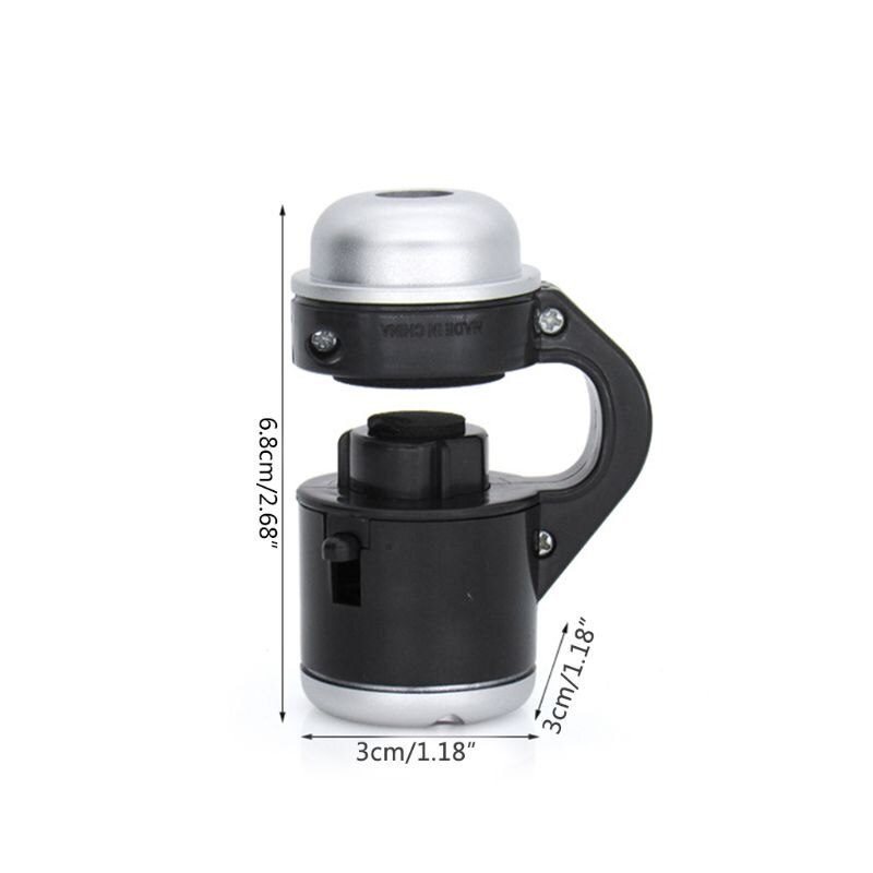 1pc Universal- 30X Optische Zoomen praktisch Mikroskop LED Clip Mikro Objektiv Teleskop Lupe