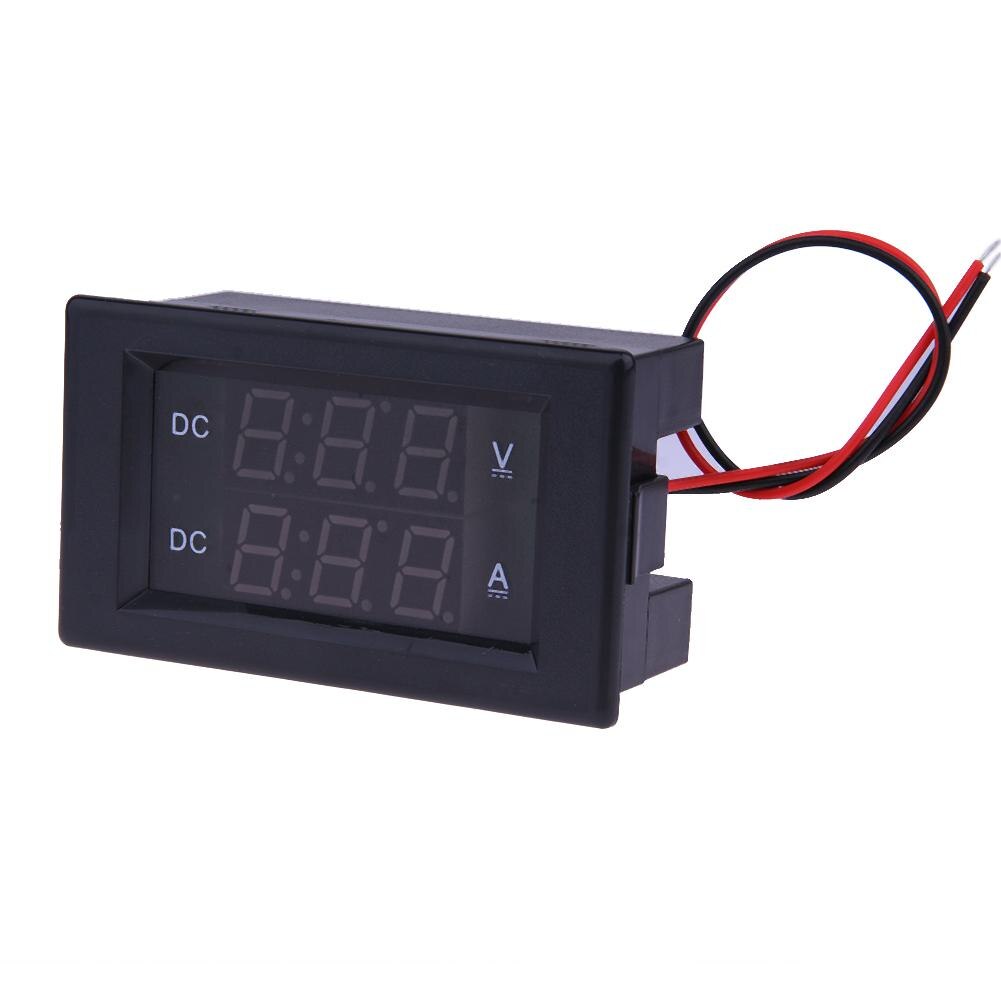 DC 0-300V Voltmeter 20A Ammeter Car LCD Digital Dual Display Monitor Car Accessories: Default Title