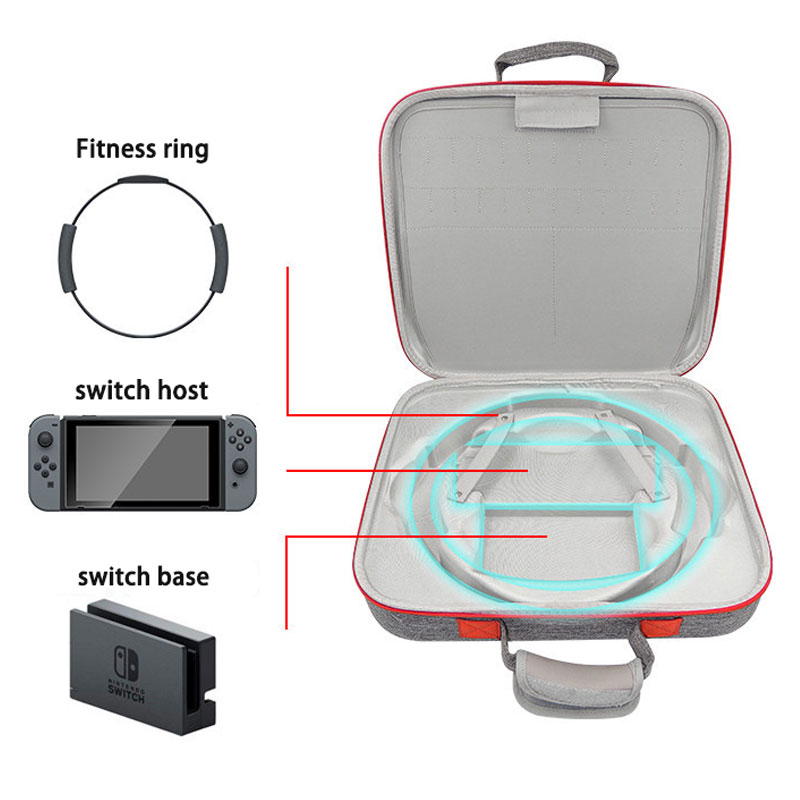 Multifunctionele Opbergtas Voor Nintend Schakelaar Draagbare Case Eva Fitness Ring Base Opslag Cover Shell Ns Crossbody Tas