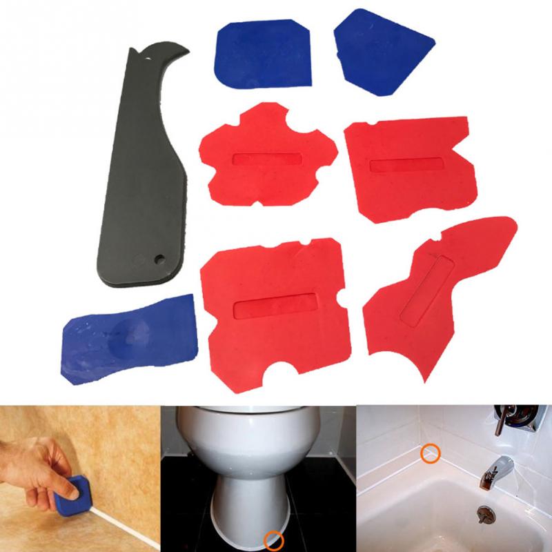 8pcs/set Caulking Tool Kit Joint Sealant Silicone Grouts Remover Scraper Floor Cleaner Tile Cleaner Handmade Tools