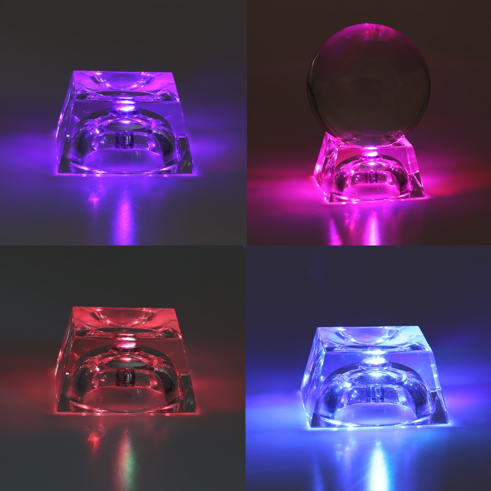 Lichtgevende Glazen Display Stand Crystal Lens Bal 60 80Mm 100Mm 120 150Mm Fotografie Lensball Lampvoet Magic bol Globe Houder