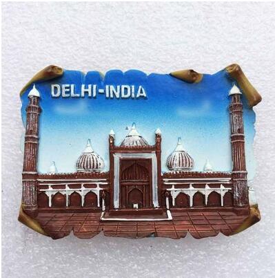 Taj Mahal Hyderabad Gaya India Fridge Magnets Tourist Souvenir Decorative Refrigerator Magnetic Stickers Crafts: Red