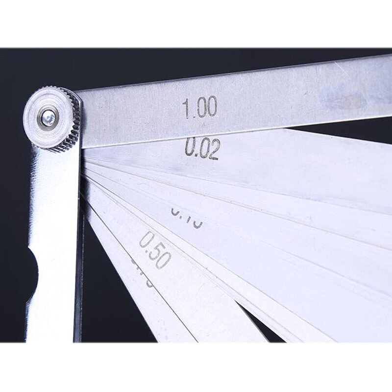 Stainless Steel Feeler Gauge 100mm Length Metric Feeler 14 Blade Gap Filling 0.05-1.00mm Thickness Measurement Layout Tool