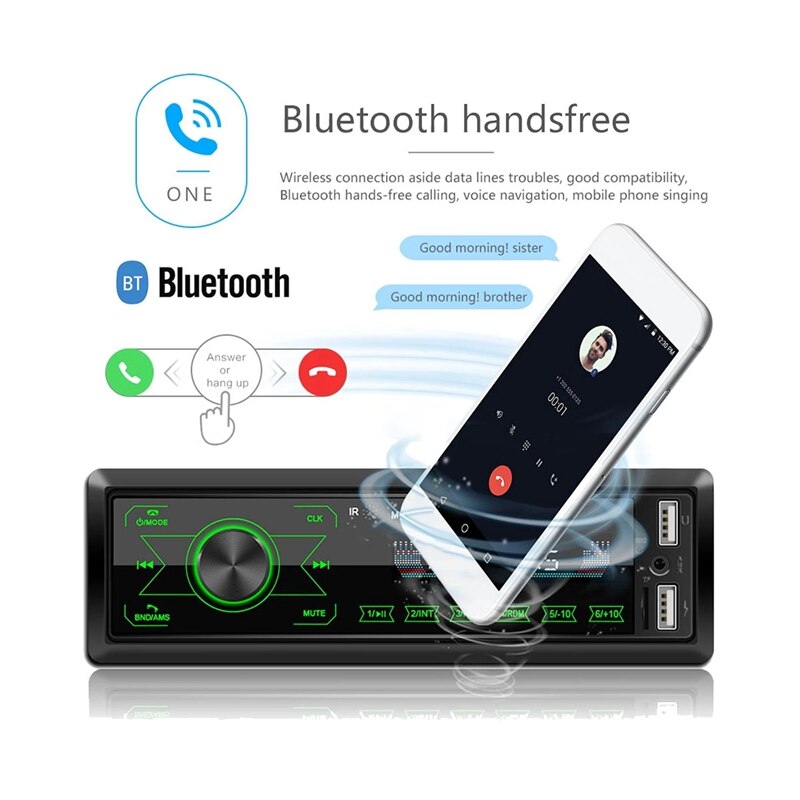 12V Car Radio Audio USB AUX FM Bluetooth 7 Colors Auto Stereo USB MP3 Multimedia Player