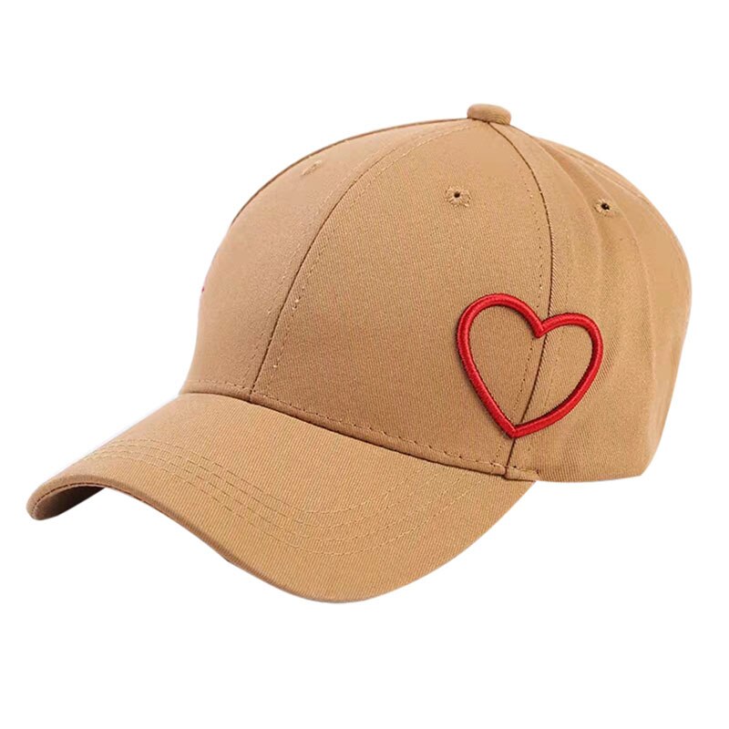 Baseball Tennis Cap Casual Style Heart Bow Embroidered Sunshade Cotton Blend Hat Headwear Outdoor Sportswear For Lovers: C