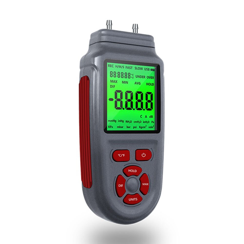 Handheld Digital Air Pressure Differential Meter Natural Gas Gauge Micro-Manometer Pipeline Measurement Test Analyzer Tool