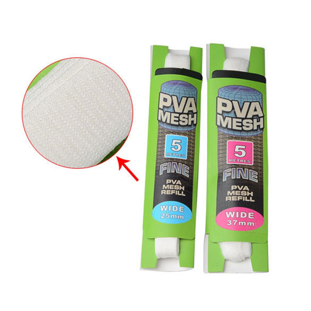 5M PVA Soluble Narrow Fishing Network Refill Stocking Bait Bag Protect Fish Net Rig Hook Bait Feeder Fishing Lure