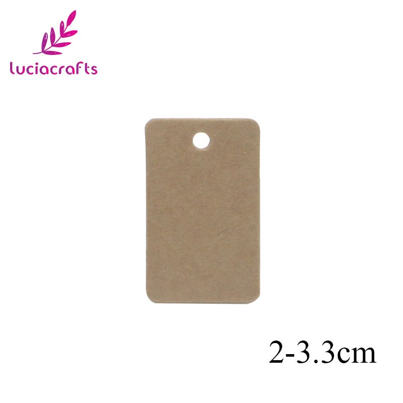 Lucia crafts 48 st/lot multi styles kraftpappersetiketter för gör-det-själv bröllop dekoretiketter prislappar bagagelappar namnlappar  i0816: Storlek 9 48 st
