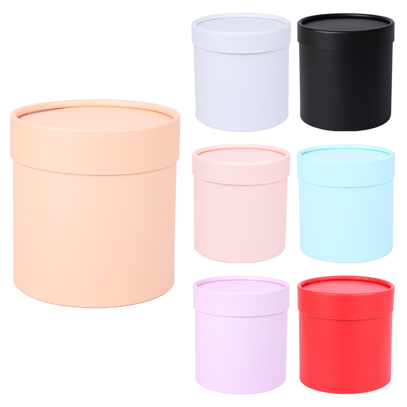 Caja de flores de 12x12cm, Cajas de redondas de cartón, decoración de embalaje de flores rosas para de boda, caja para envolver del Día de San Valentín