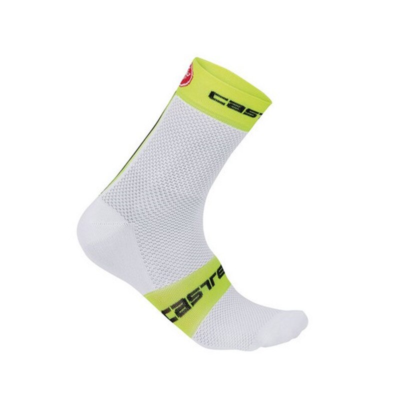 Fietsen Sokken Eenvoudige Multicolor Sport Ademend Deodorant Mannen Vrouwen Fiets Sokken Calcetines Ciclismo: green