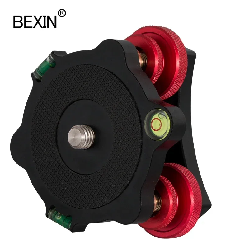 BEXIN LP64 regolatore di livello adattatore per testa a sfera per regolatore di bolle in lega di alluminio adatto per testa a sfera per treppiede