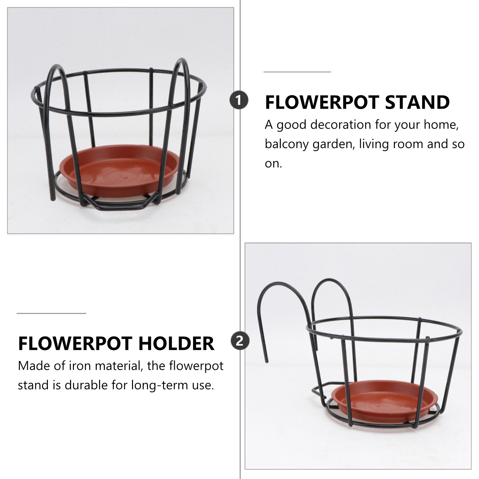 3 zestawy balkonowych półka robić przechowywania wiszący wazon stojak parapet stojak na kwiaty dekoracje