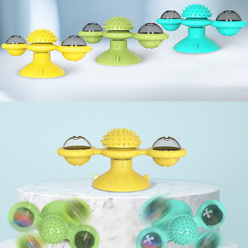 juguete interactivo para mascotas, rompecabezas para gatos, entrenamiento giratorio, molino de bolas giratorio, juguetes para gatos, juegos para gatos, suministros para gatos, molino de viento