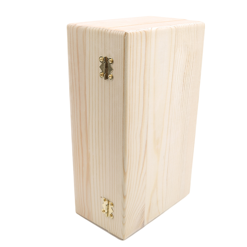 Caja de almacenamiento de madera, caja de de madera sólida con Tapa Rectangular de pino escocés, caja de joyería artesanal hecha a mano
