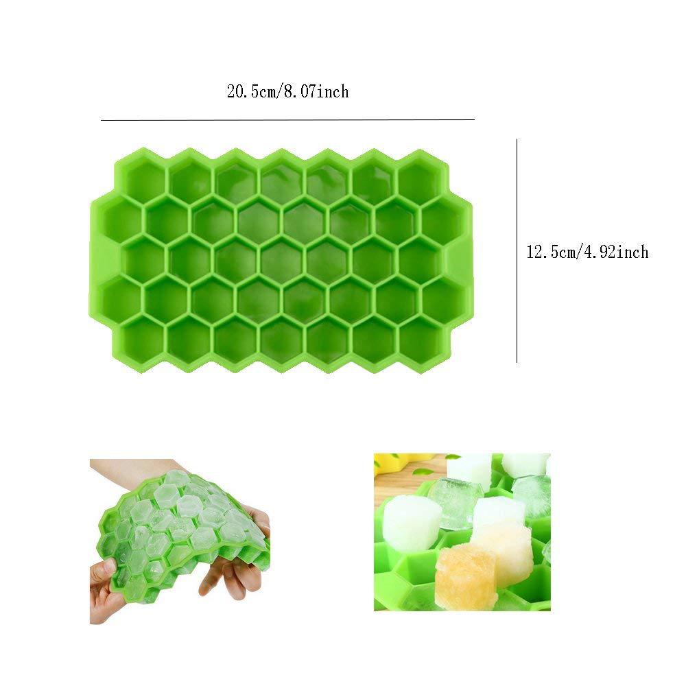 Honeycomb Shape Ice Cube 37 Cubes Ice Tray Ice Cube Mold Storage Containers Ice Cube Tray Mold Ice Tray silicone ice cube tray