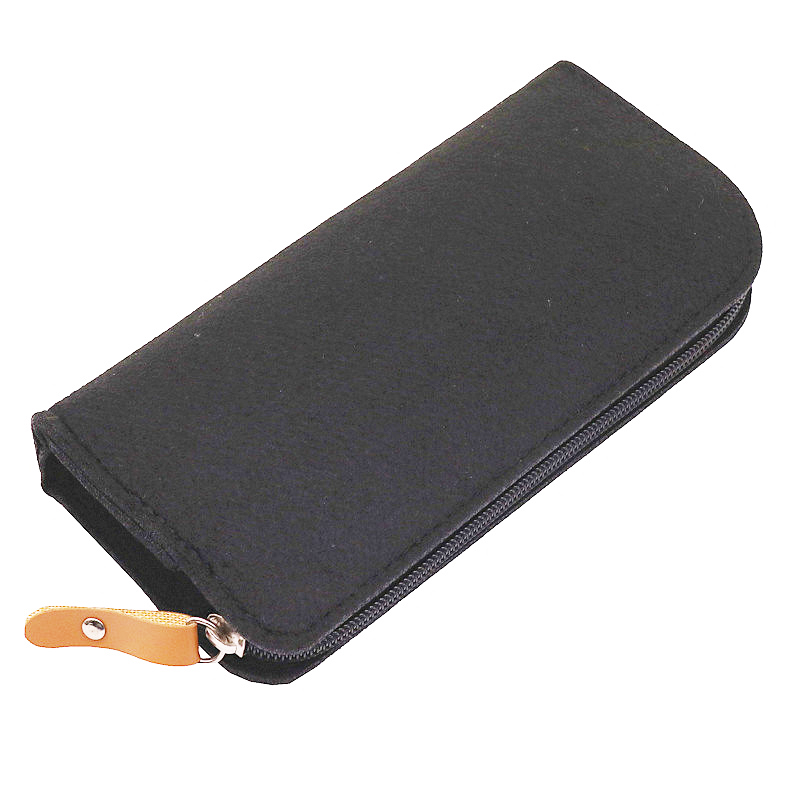 Felt pencil case Fountain pen apple pencil case Ballpoint pen cute pencil cases Gel pen chool pencil case kawaii pencil case: black