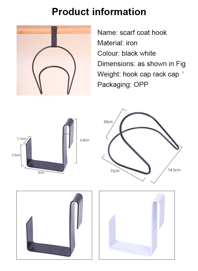 Hat Scarf Towel Holder Cap Rack Hat Display Holder Door Closet Clothes Scarf Towel Round Storage Wardrobe Closet Hook