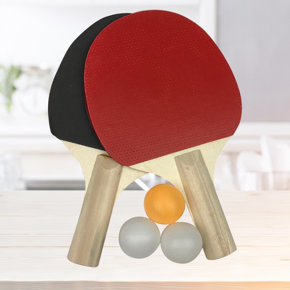 1 Set Tischtennis Schläger Professionelle Tragbare Gummi Konfrontiert-Pong Schläger Set Pong Paddle für Sport