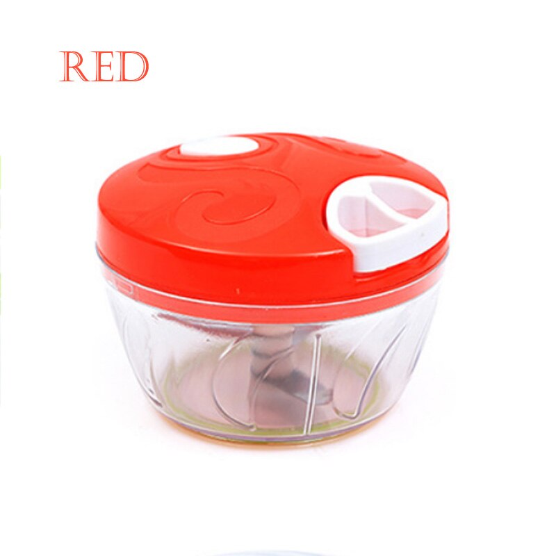 Multi-function Hand Held Vegetable Shredder Slicer Cutter Powerful Manual Pulling Food Chopper: Red