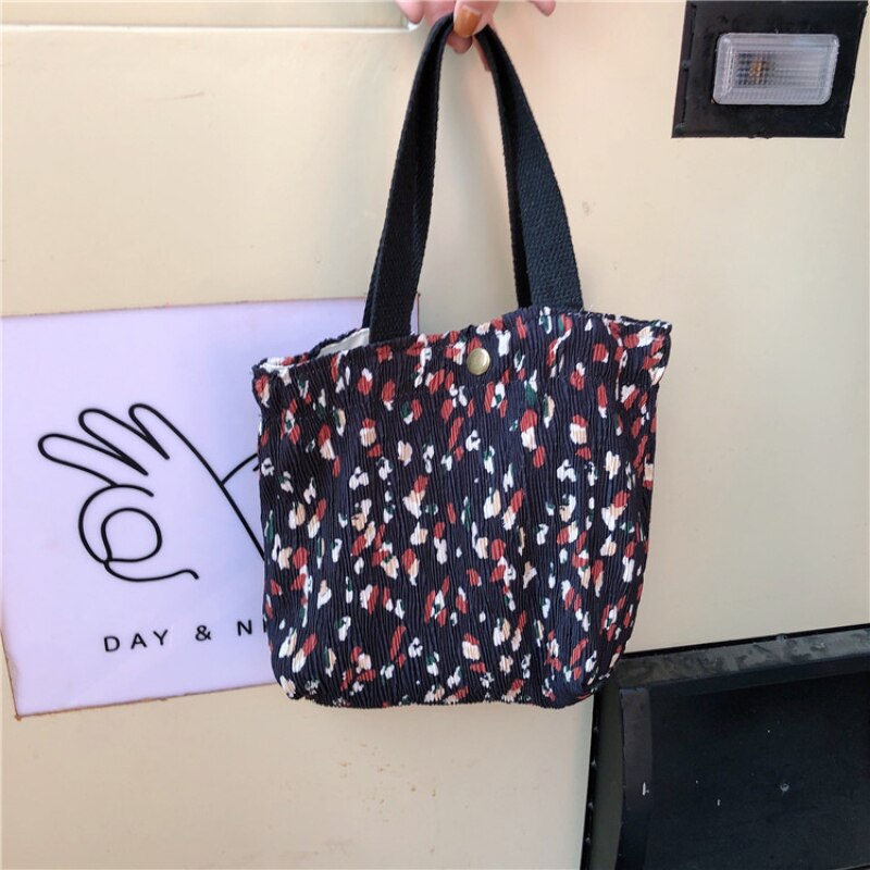 Youda Vrouwen Tas Klassieke Kleine Boodschappentassen Casual Mode Handtas Voor Vrouwelijke Leuke Meisjes Tote Elegante Dames Handtassen: Black floral