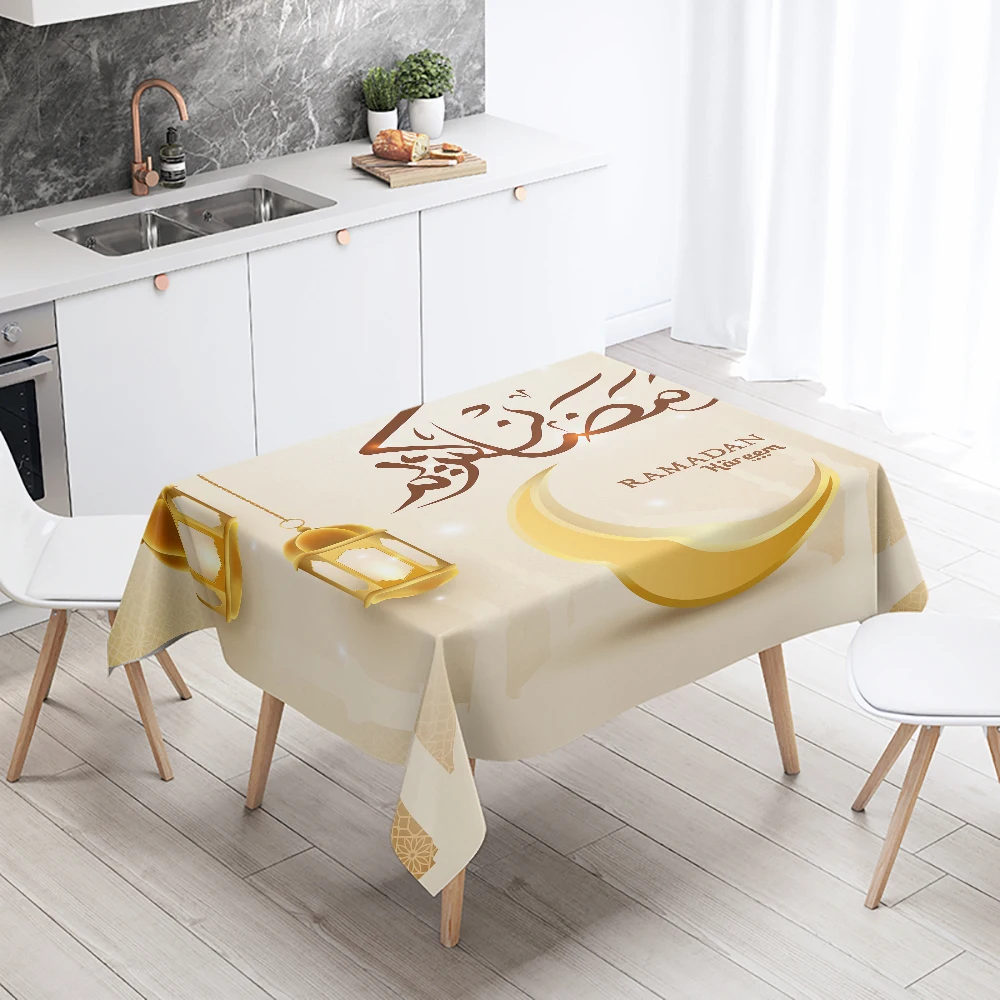 Eid Haupt dekoration Tischdecke Ramadan arabische Kalligraphie muslimische dekorative Tischdecke wasserdicht und schmutz abweisend