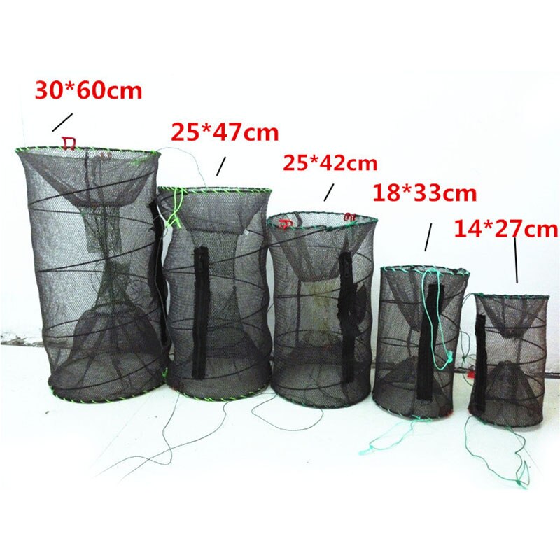Red de trampa para cangrejos, jaula plegable portátil para langosta y camarones, accesorios de pesca