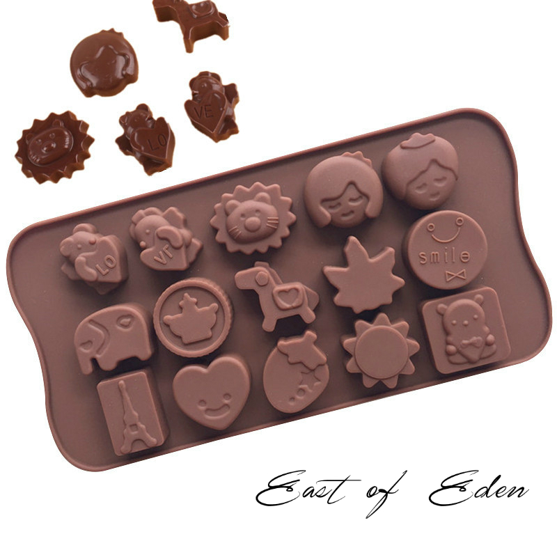 Oosten van Eden Liefde Tulp Chocolade Mould Silicone Jelly Pudding Handgemaakte Zeep Mould Cartoon DIY Bakvorm