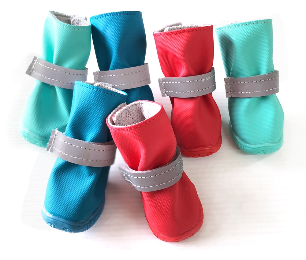 Chaussures de pluie chien imperméable pour petits chiens chaussures anti-dérapant chien de compagnie bottes de pluie pour Bichon Teddy