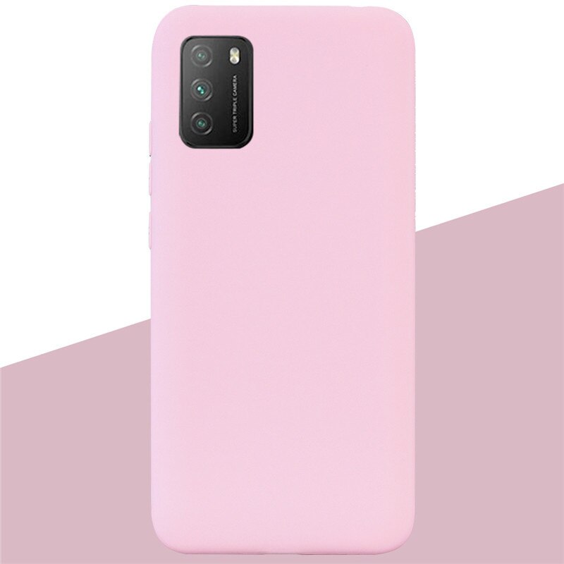 For POCO M3 Case Soft Silicone Tpu Case For Xiaomi Poco M3 Case Protective Silicone Case For POCO M3 M 3 Fundas Coque Shell Capa: 11 Light Pink