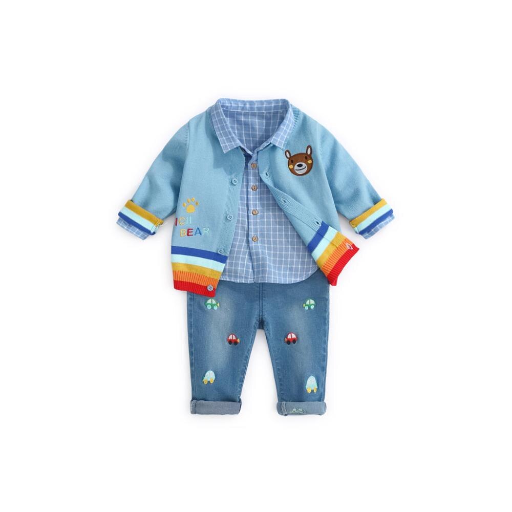 Ciciibear forår efterår bomuldstrøje top baby børnetøj drenge piger strik cardigan sweater børn forårstøj