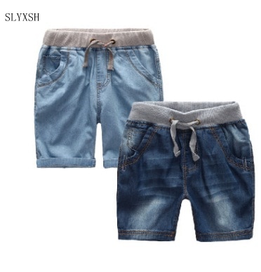 Pojkar sommar jeansshorts märke jeans stora pojkar shorts 1-12y barn & #39 ;s strandshorts casual pojkar shorts