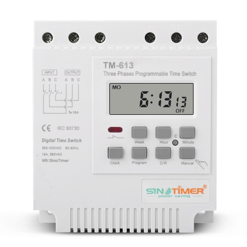 Three Phases 380V 415V TIMER Programmable Switch, Time Relay