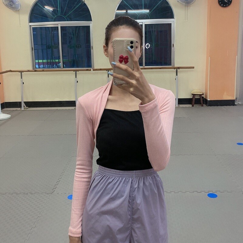 Long Sleeve Ballet Dance Clothes Women Pink Gymnastics Dancing Costume Adult Ballet Coverall