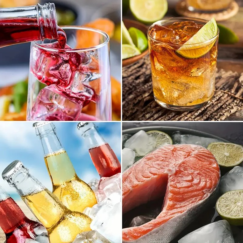 6-kubus ijsbakvorm gigantische grote food grade siliconen mal met deksel herbruikbare whiskykubus vierkante lade DIY ijsmaker ijsbak